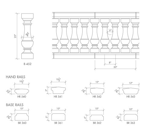 Alkusari Stone: Baluster B452