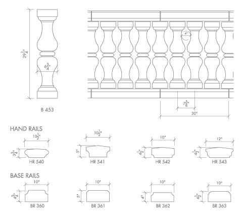 Alkusari Stone: Baluster B453