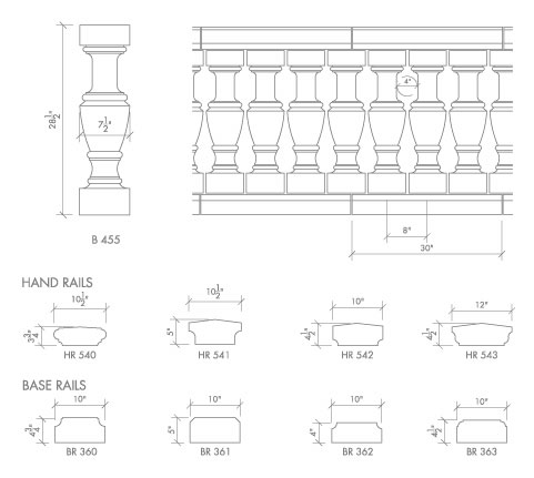 Alkusari Stone: Baluster B455